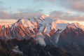 Coucher de soleil sur le Mont Blanc