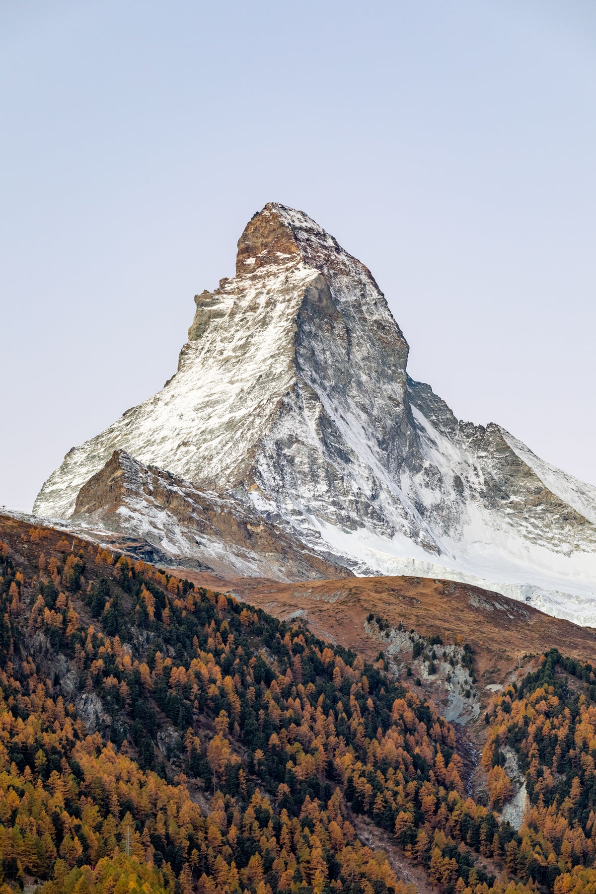 Last glimmer, on a winter evening, over the Verte and the Drus