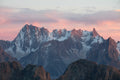 Sunset over the Grandes Jorasses